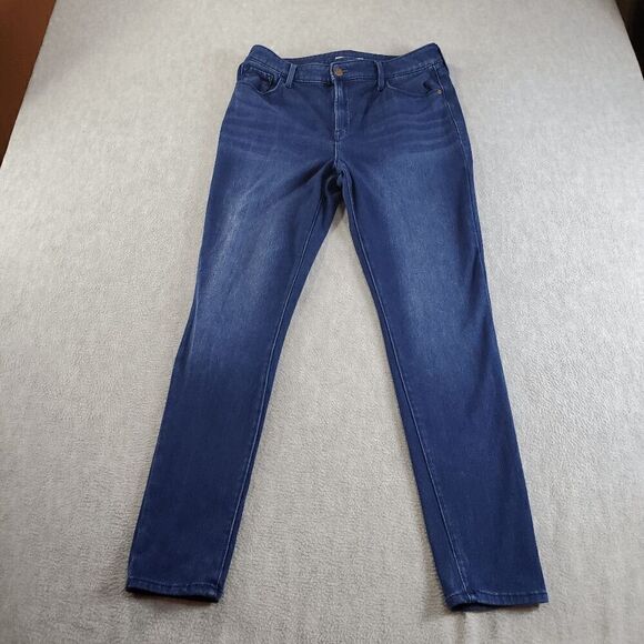 Old Navy Jeans Womens 24 Blue Denim Rockstar Flat Front Stretch Super Skinny Leg - Picture 1 of 13